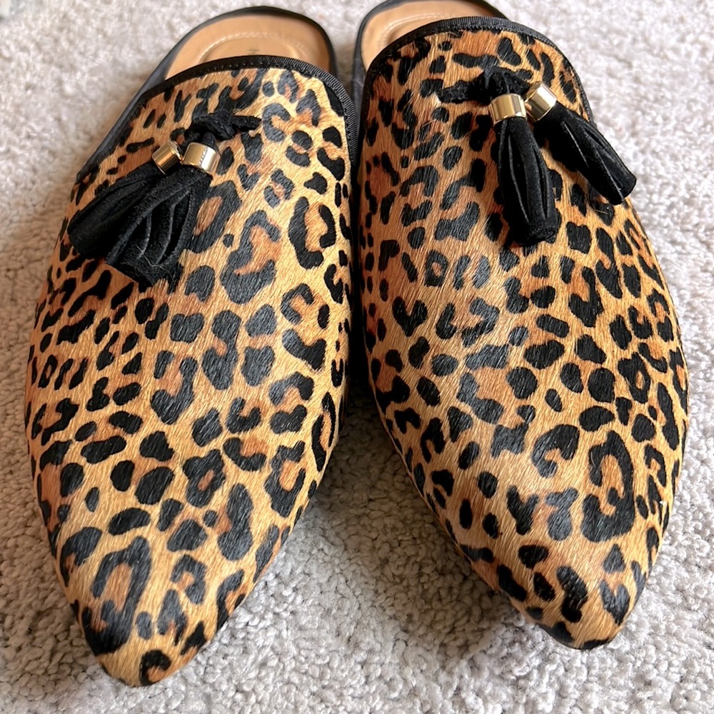 Hush Puppies Sadie Leopard Print Mules | Womens Size 11